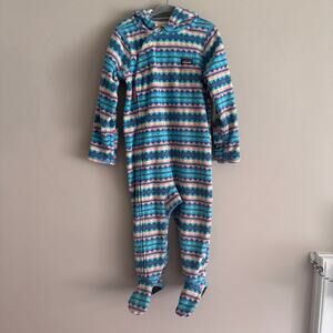 Patagonia Infant Micro D Fleece One Piece Baby Bunting 18-24 Months Aztec 60175